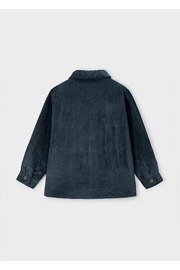 Детская рубашка для мальчиков из вельвета Mayoral, Navy Blue — фото 2