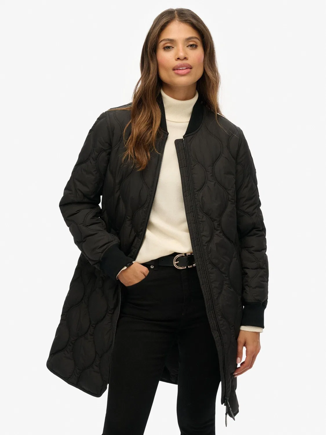 Куртка утепленная стеганая Superdry, черный