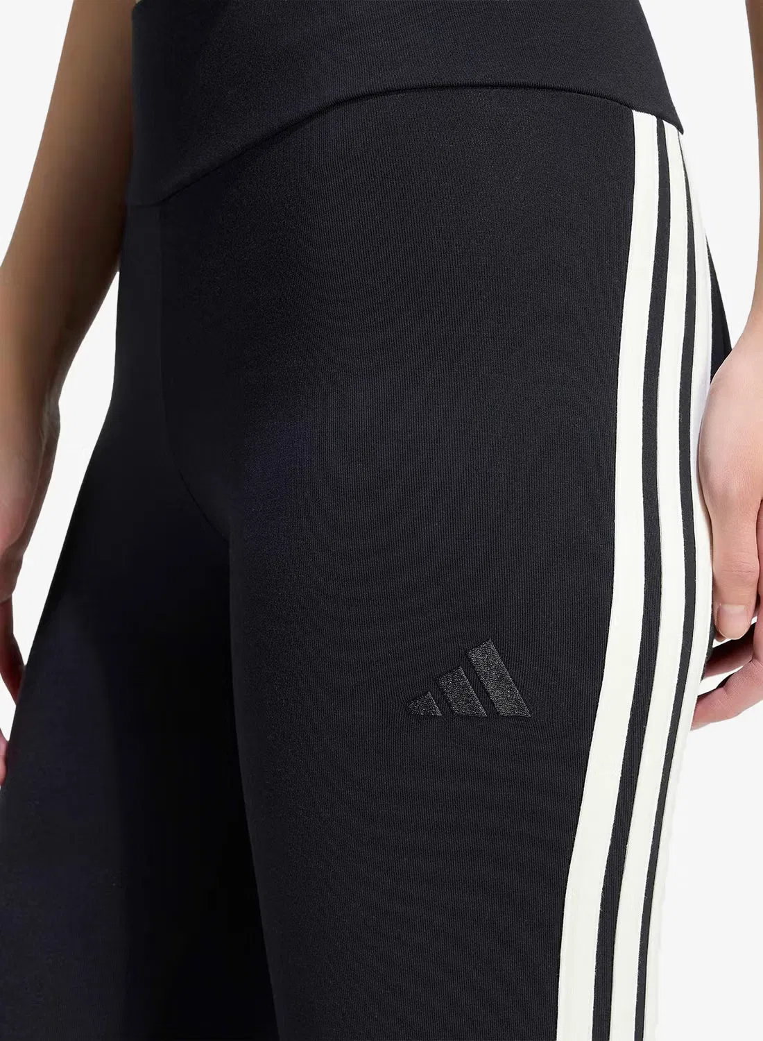 Леггинсы облегающие 3-Stripes Adidas, черный — фото 3