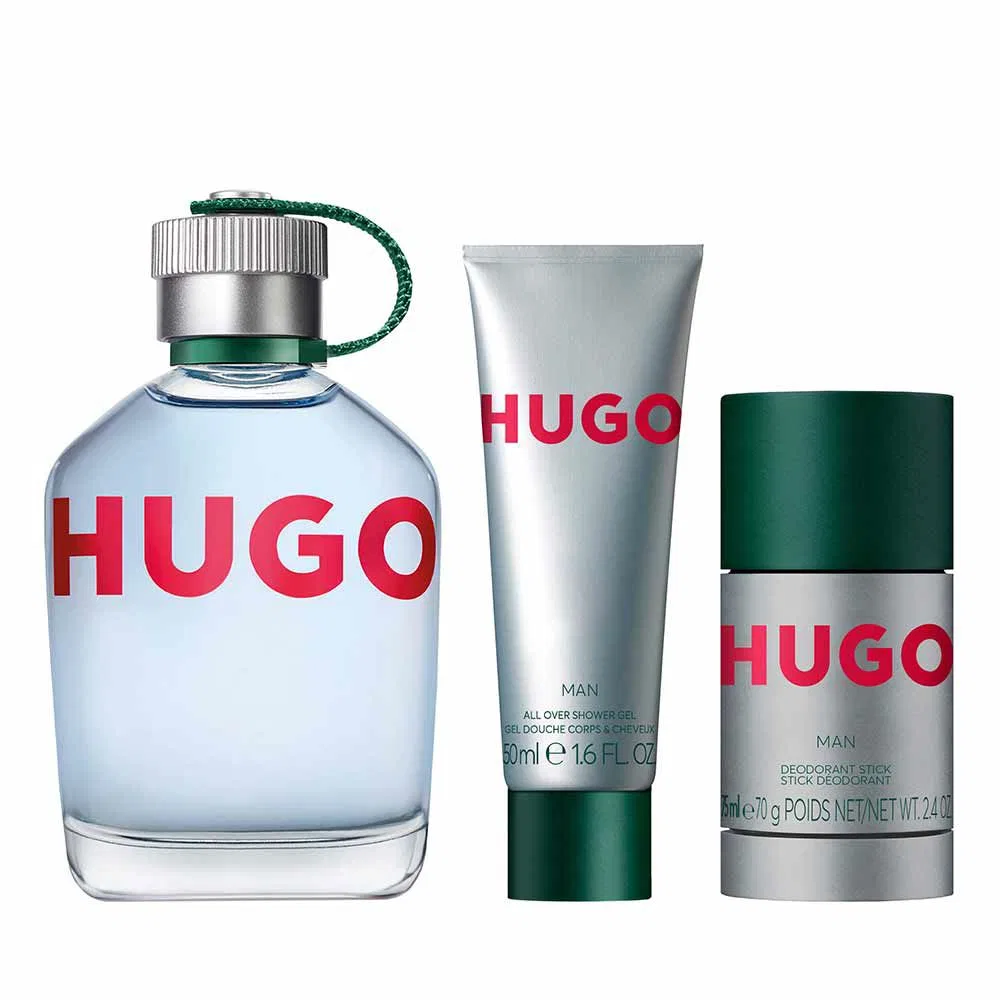 Подарочный набор мужской туалетной воды Hugo Man с гелем для душа Hugo Boss, 3 предмета — фото 2