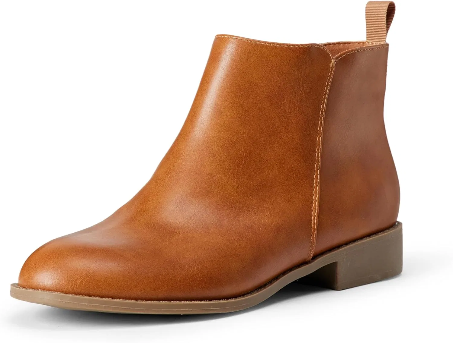 Детские ботинки для девочек на молнии Amazon Essentials, Tan Faux Leather