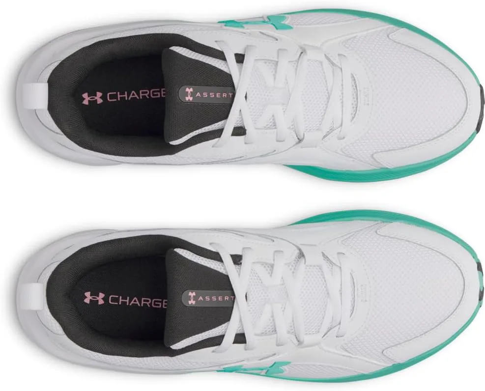 Мужские кроссовки Under Armour Charged Assert 11, белый/черный/зеленый — фото 4
