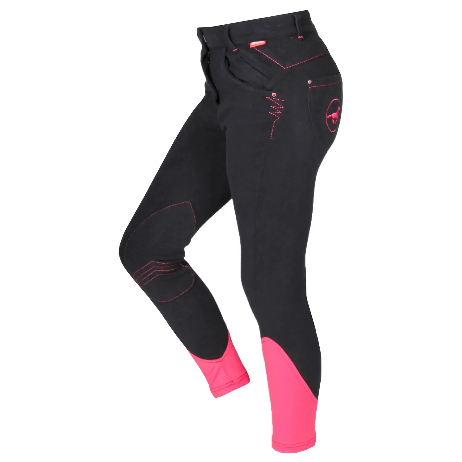 Детские брюки для девочек с принтом Red Horse Evy Slimfit, Schwarz — фото 4