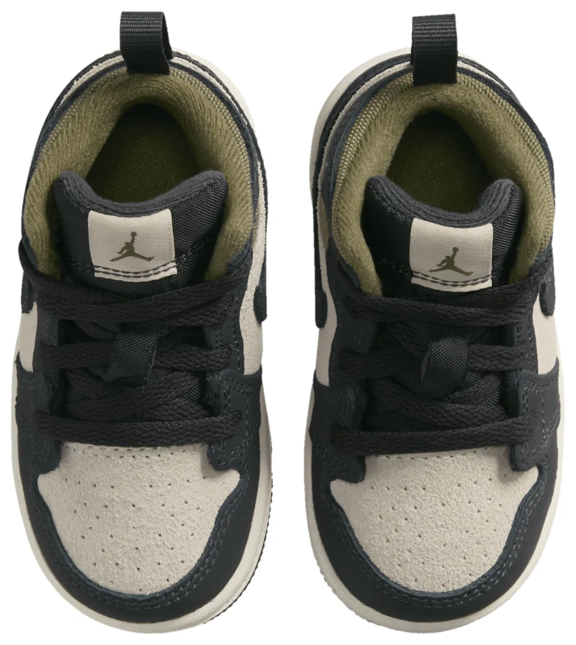 Кроссовки для мальчиков Jordan 1 Mid SE, цвет Light Orewood/Off Noir/Medium Olive — фото 3