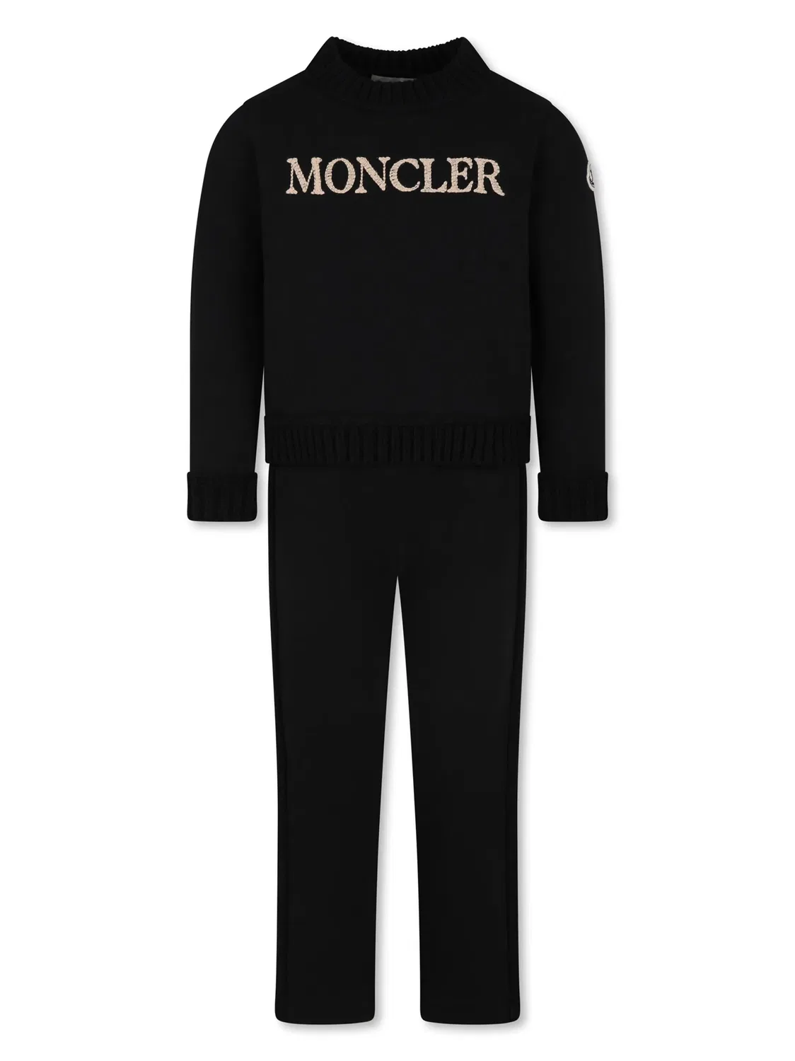 Комплект спортивной одежды с лого Moncler, черный