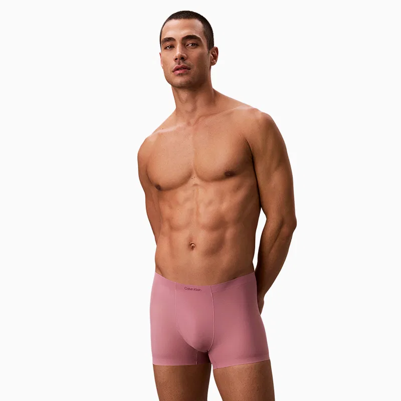 Мужские трусы-боксеры с принтом Calvin Klein, Pink Blossom Red