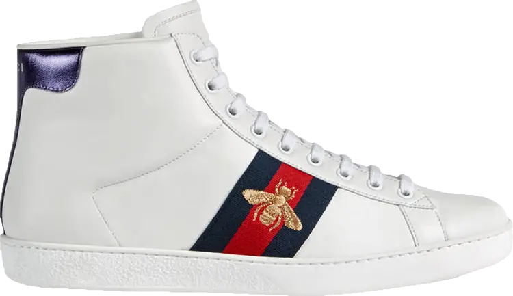 

Кроссовки Gucci Ace Leather High, белый