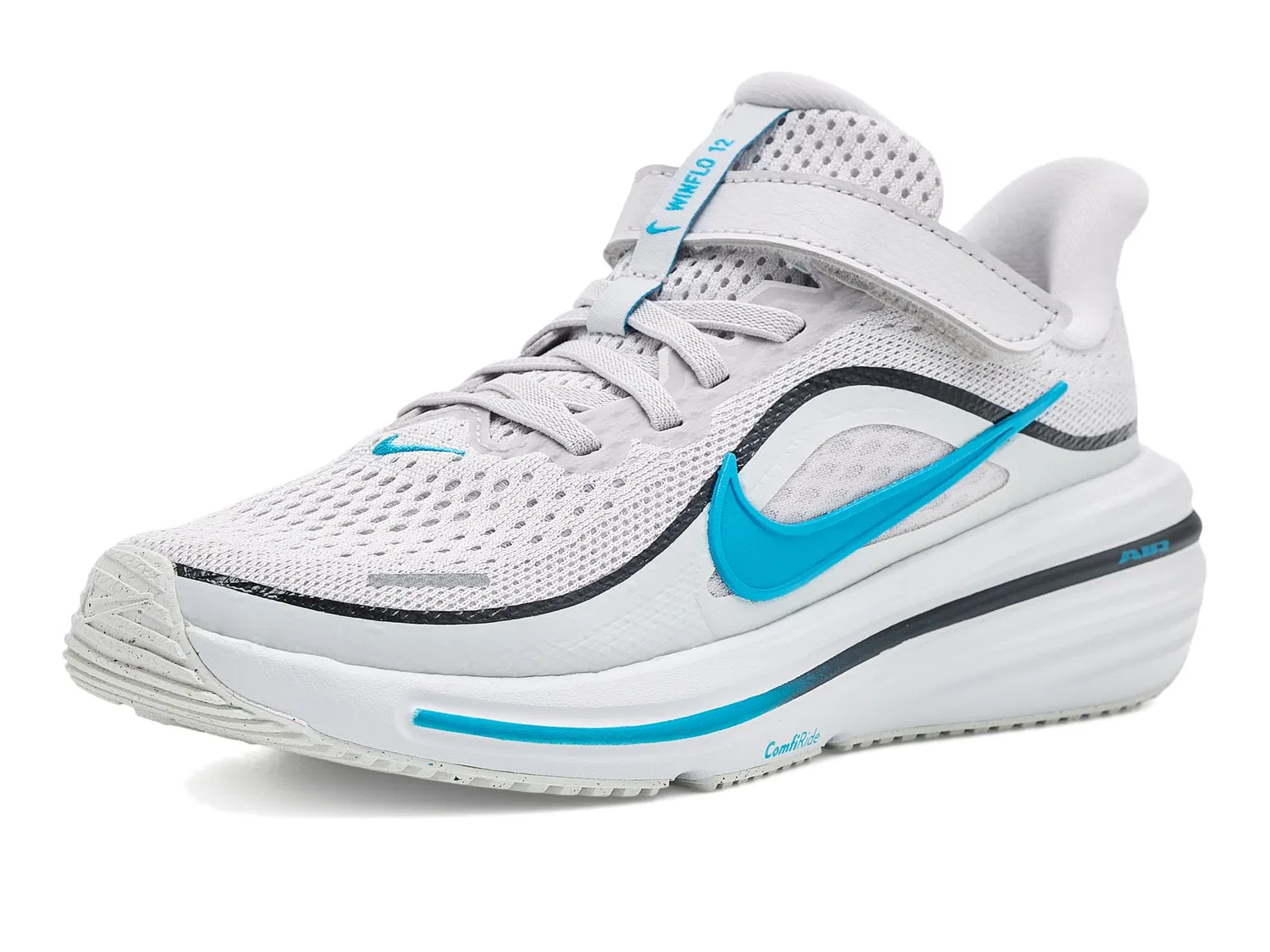 Кроссовки Winflo 12 (для маленьких детей) Nike Kids, Vast Grey/Light Current Blue/Off White/Anthracite