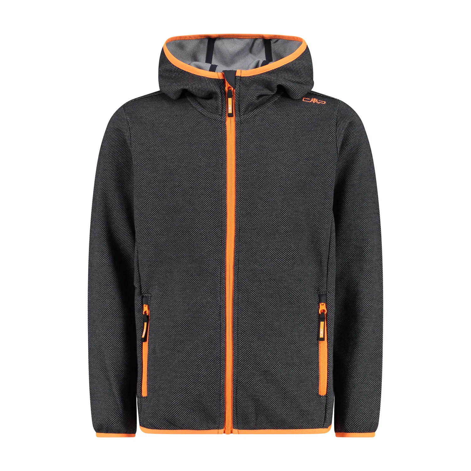 Детская флисовая куртка с капюшоном Fix Hood Cmp, Цвет Schwarz