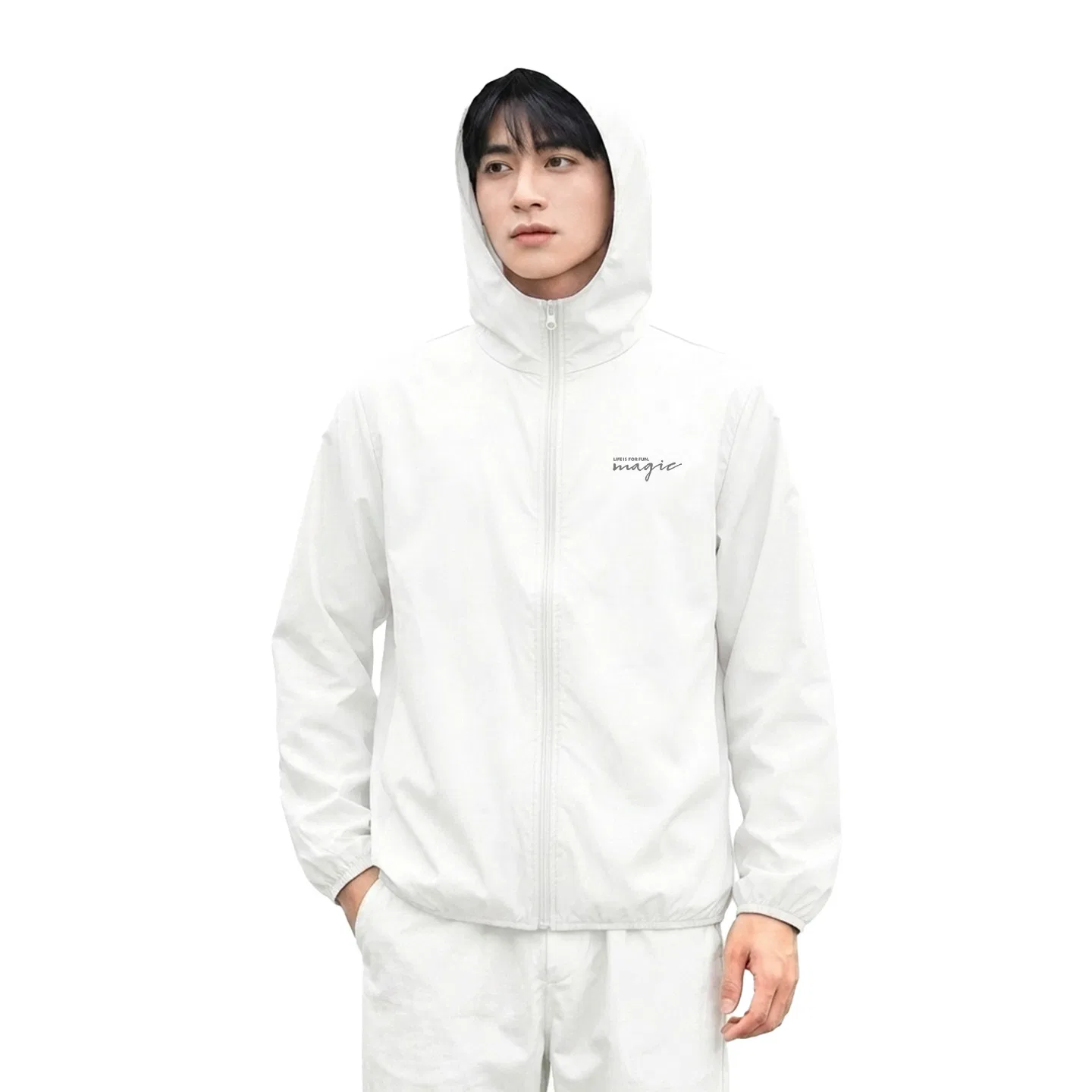Детская ветровка с защитой UPF50+ MINISO, White