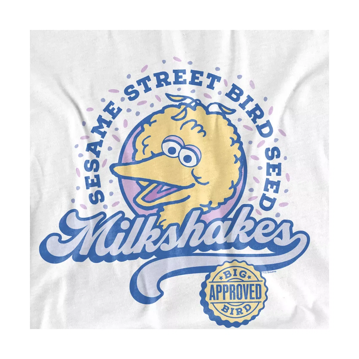 Детская футболка с принтом Sesame Street Big Bird, Bird Seed Milkshakes, Sesame Street, White — фото 3