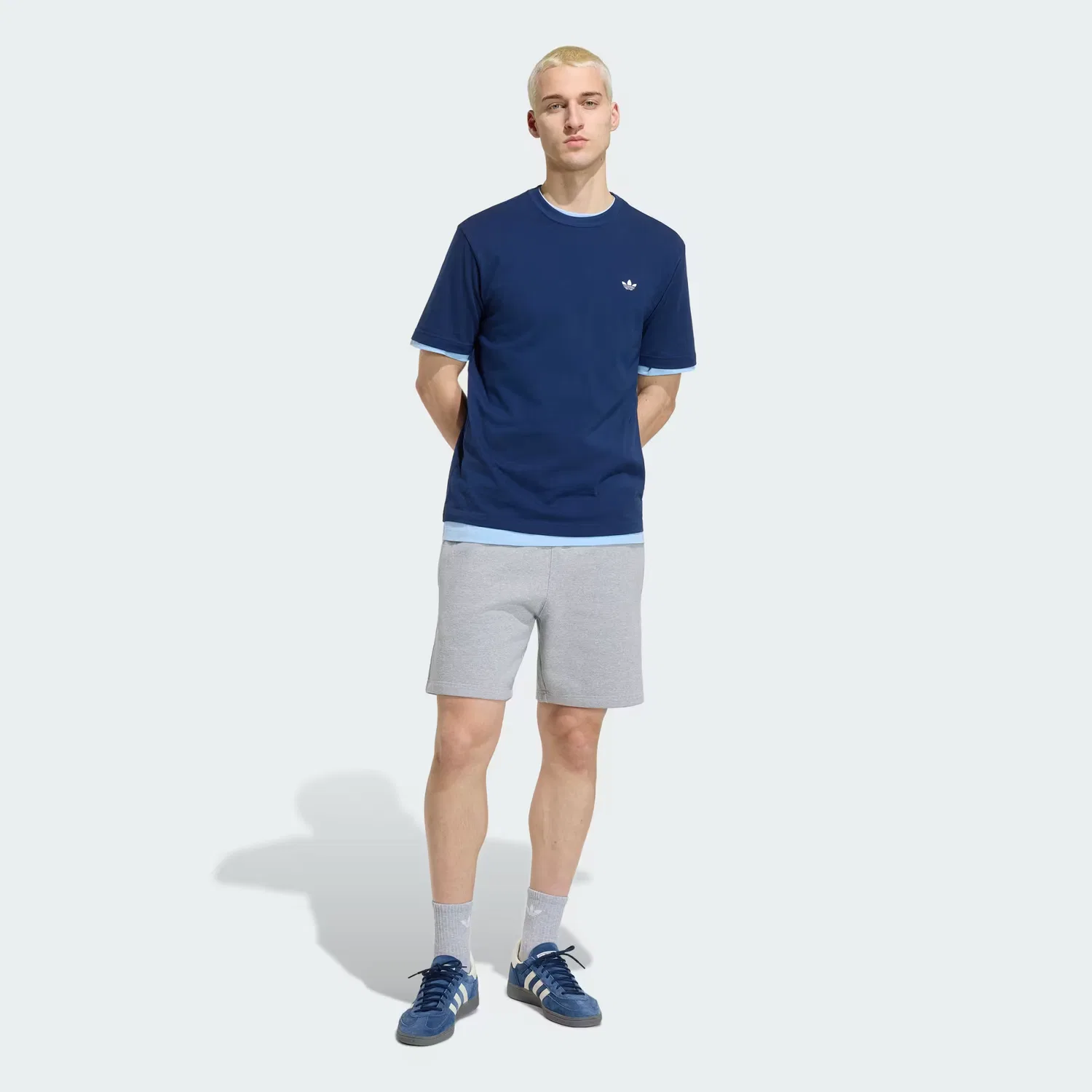 Мужская футболка с круглым вырезом Trefoil Essentials Adidas Originals, Night Indigo — фото 4