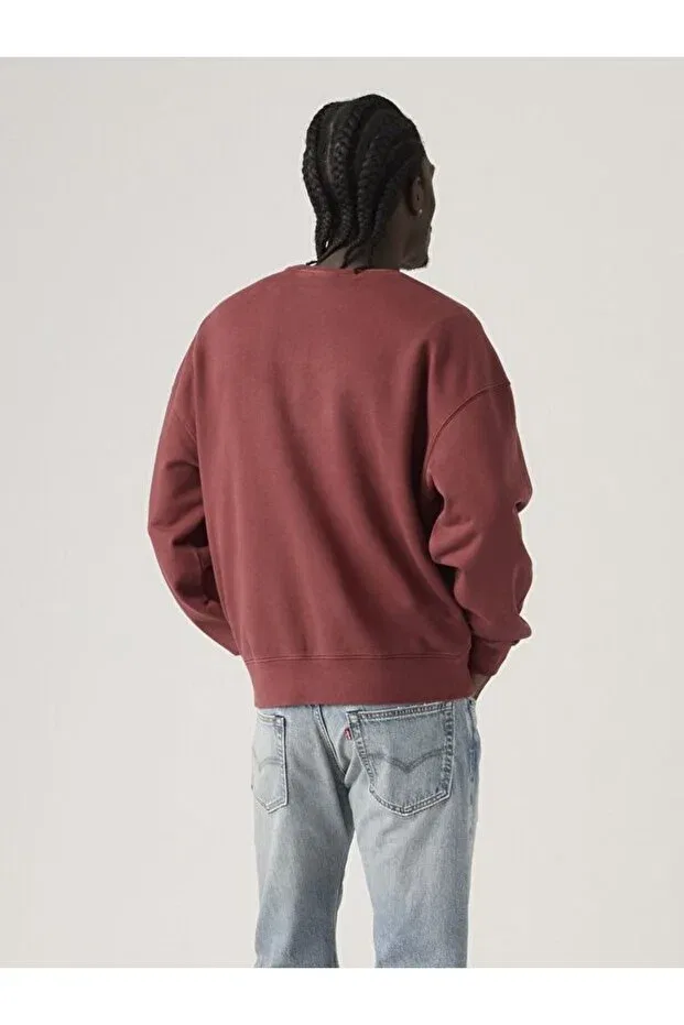Мужские свитшот свободного кроя с принтом Levi'S, Burgundy — фото 4