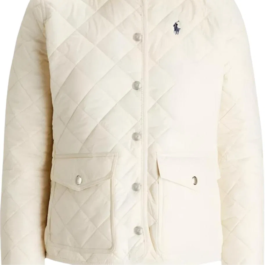 Женское пуховик с лацканами Polo Ralph Lauren, Белый — фото 4