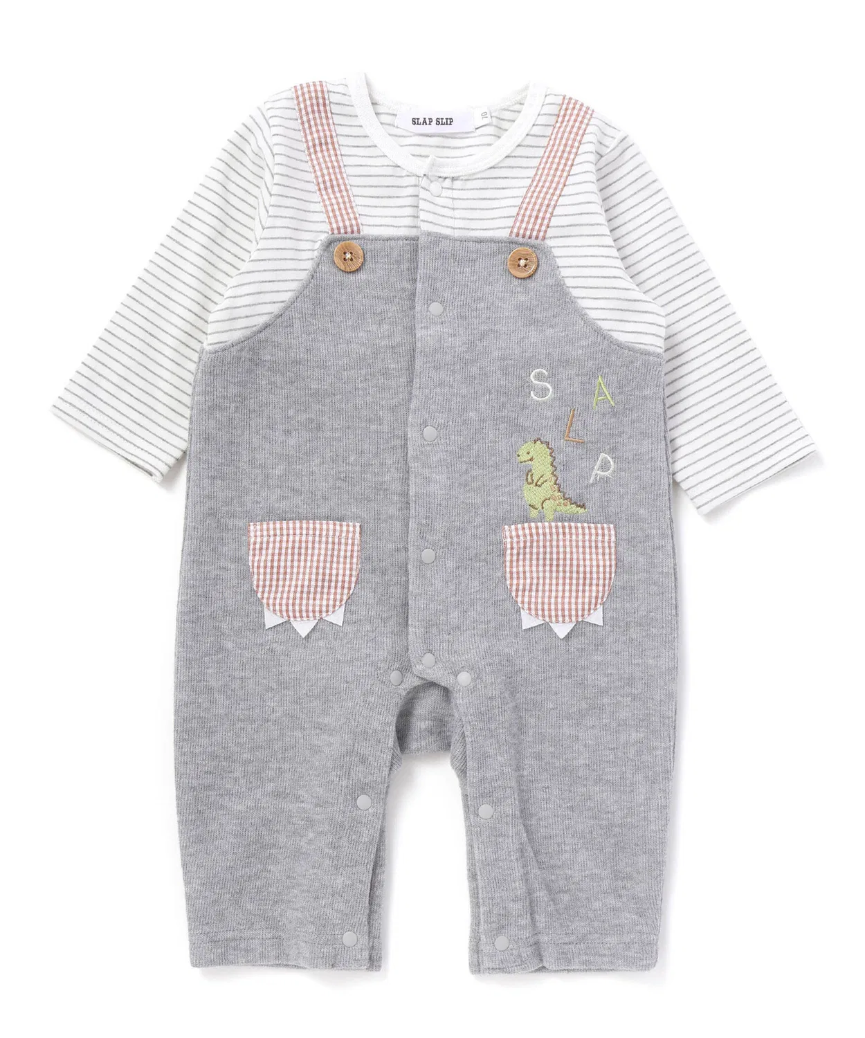 Детский комбинезон-боди с капюшоном и плавниками, модель Dinosaur SLAP SLIP BABY, Off White — фото 3