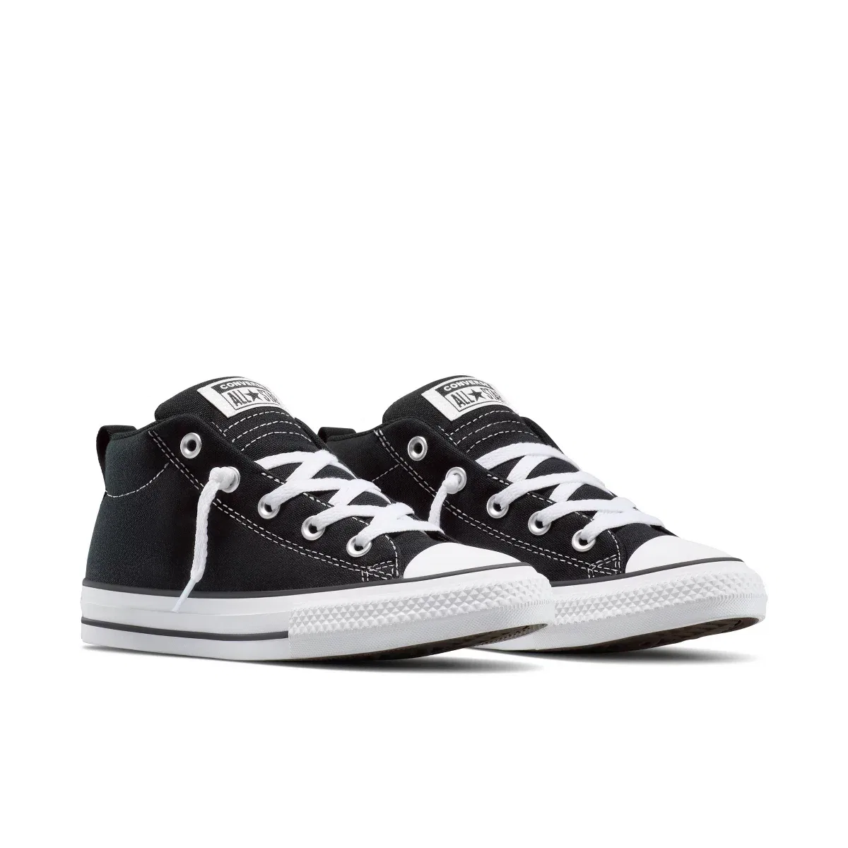 Детские кроссовки для девочек кеды с принтом Converse Kids Street Mid Top KIDS FOOTWEAR, Black — фото 3
