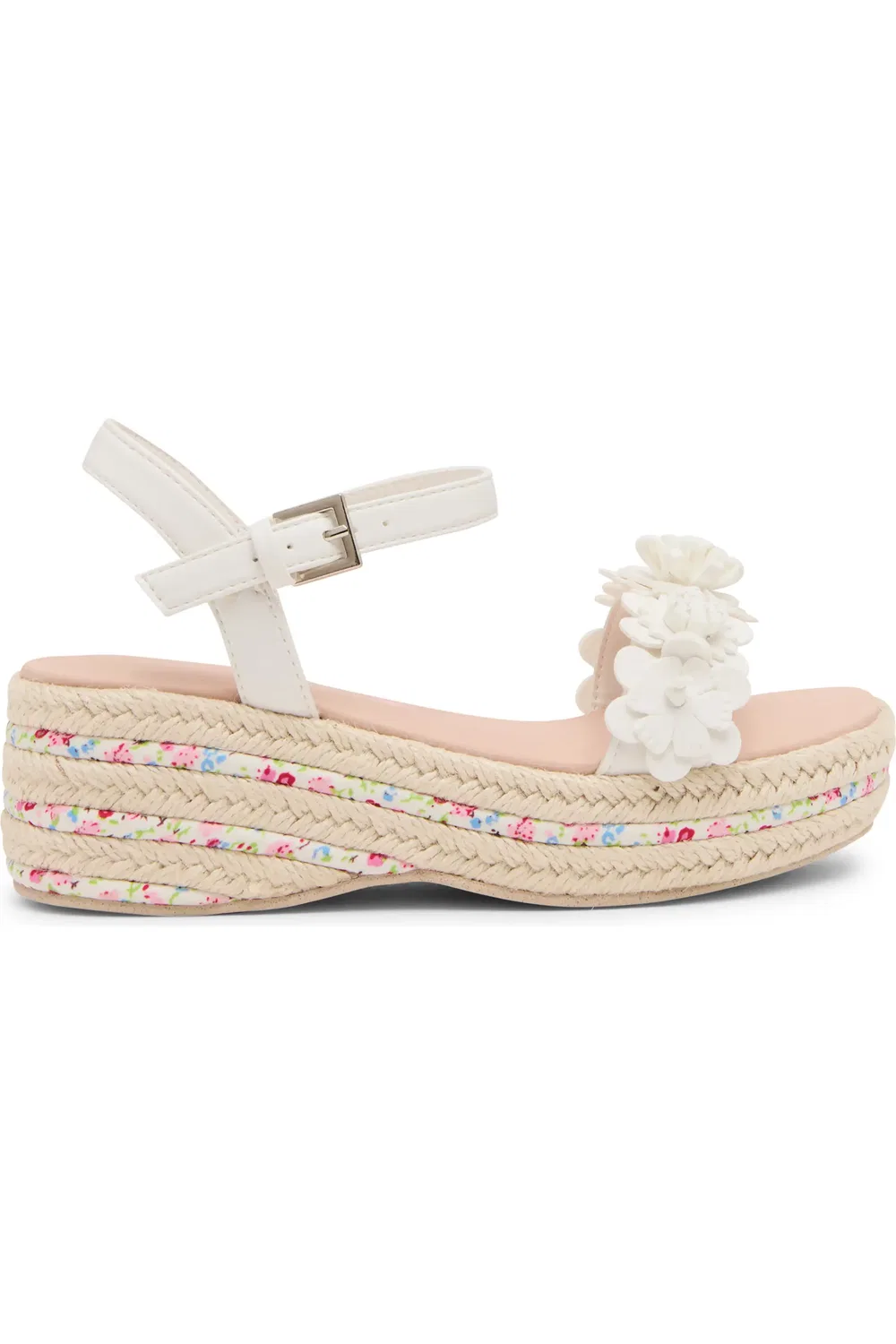 Сандалии детские с цветочными аппликациями Dori Steve Madden, белый — фото 3