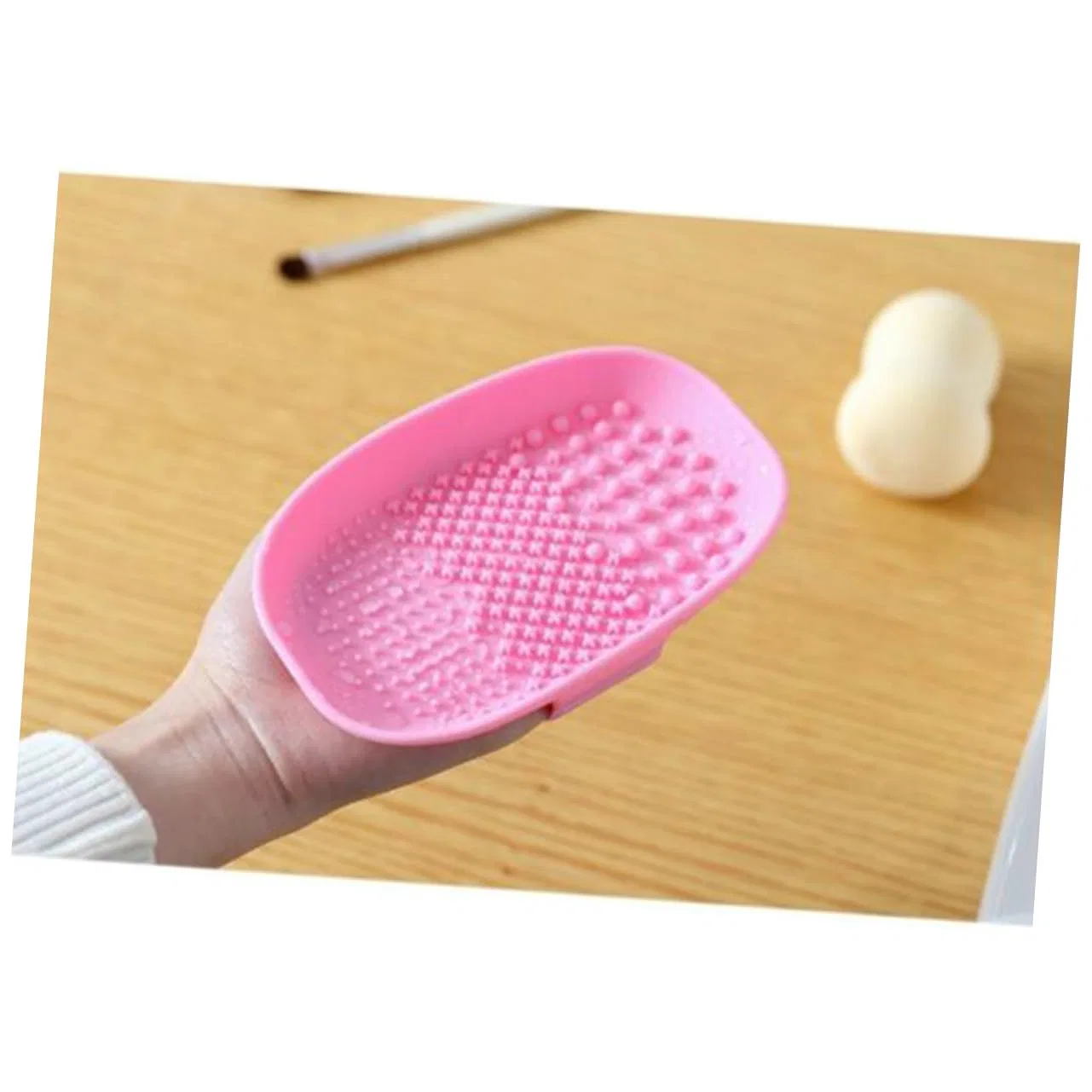 Щетка для очистки кистей, Silikon, SOIMISS, 15.2x9x3 см, Rosa — фото 4