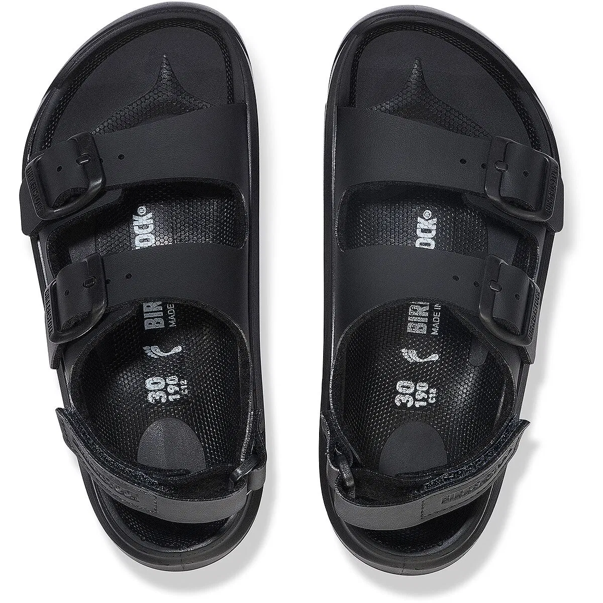 Детские сандалии для мальчиков с застежкой липучкой Mogami Birkenstock, Apex Black Birko Flor — фото 2