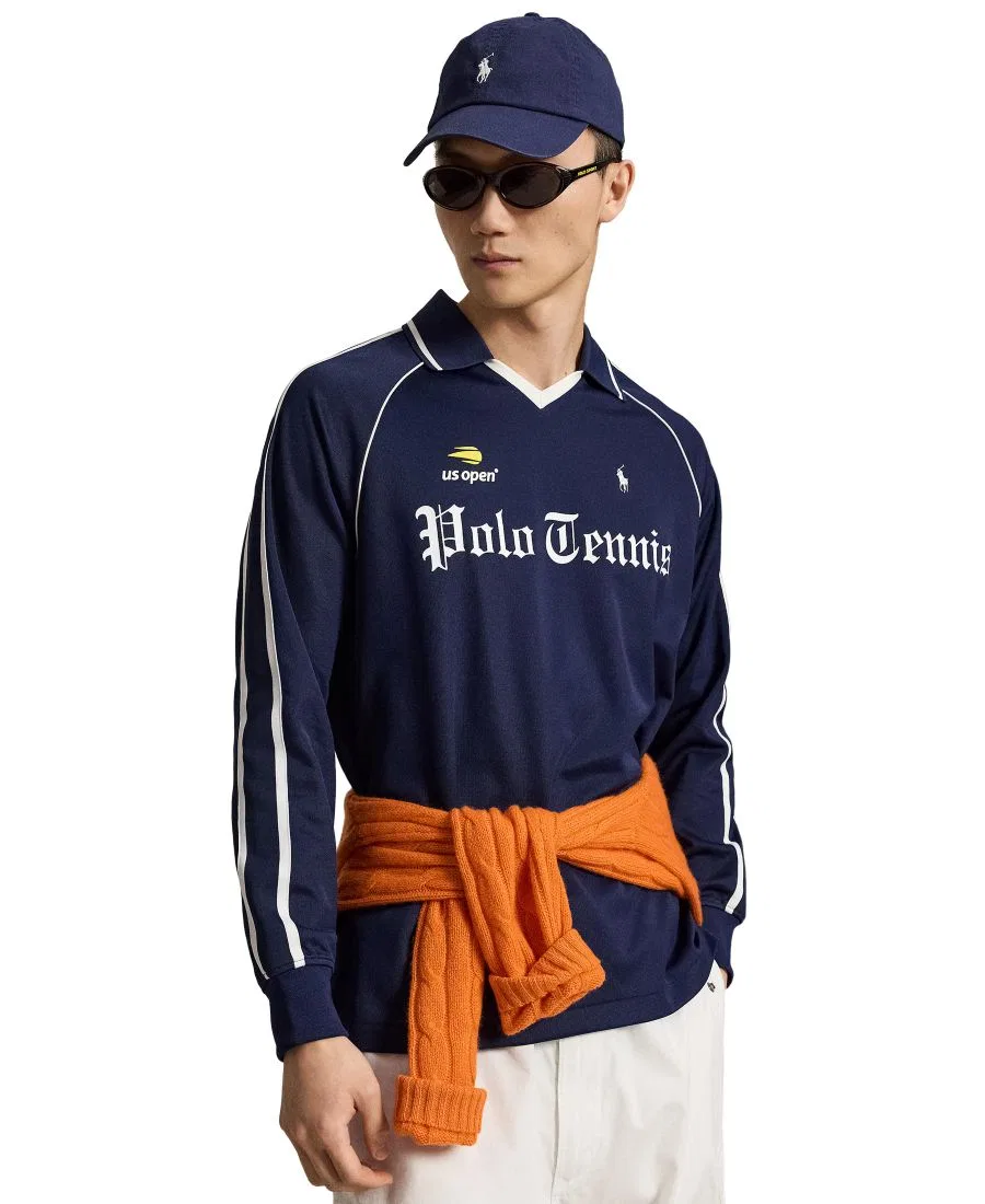 Пуловер из трикотажа с принтом Polo Tennis Polo Ralph Lauren, Refined Navy