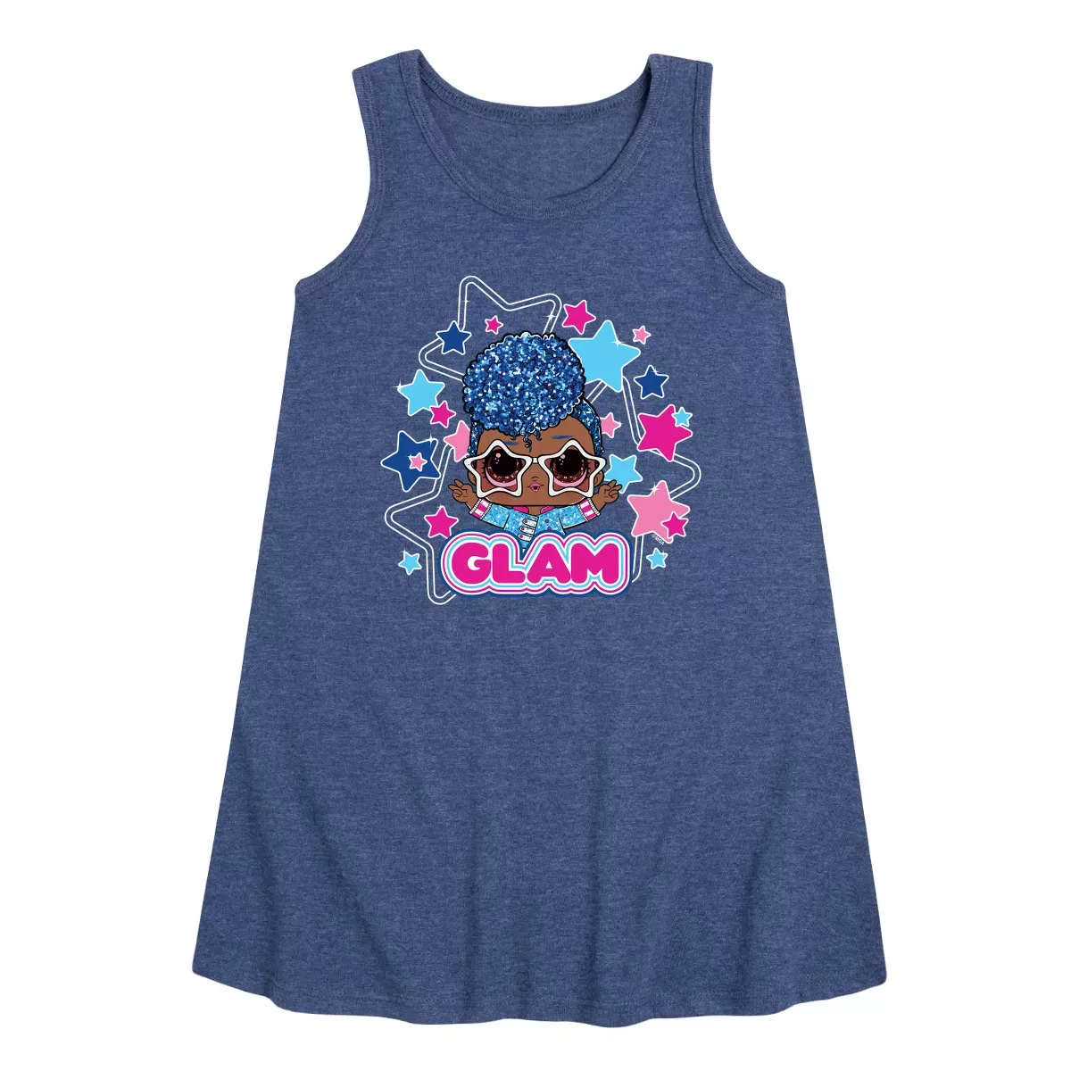 Детское платье-трапеция без рукавов Glam Series L.O.L. Surprise!, Heather Navy