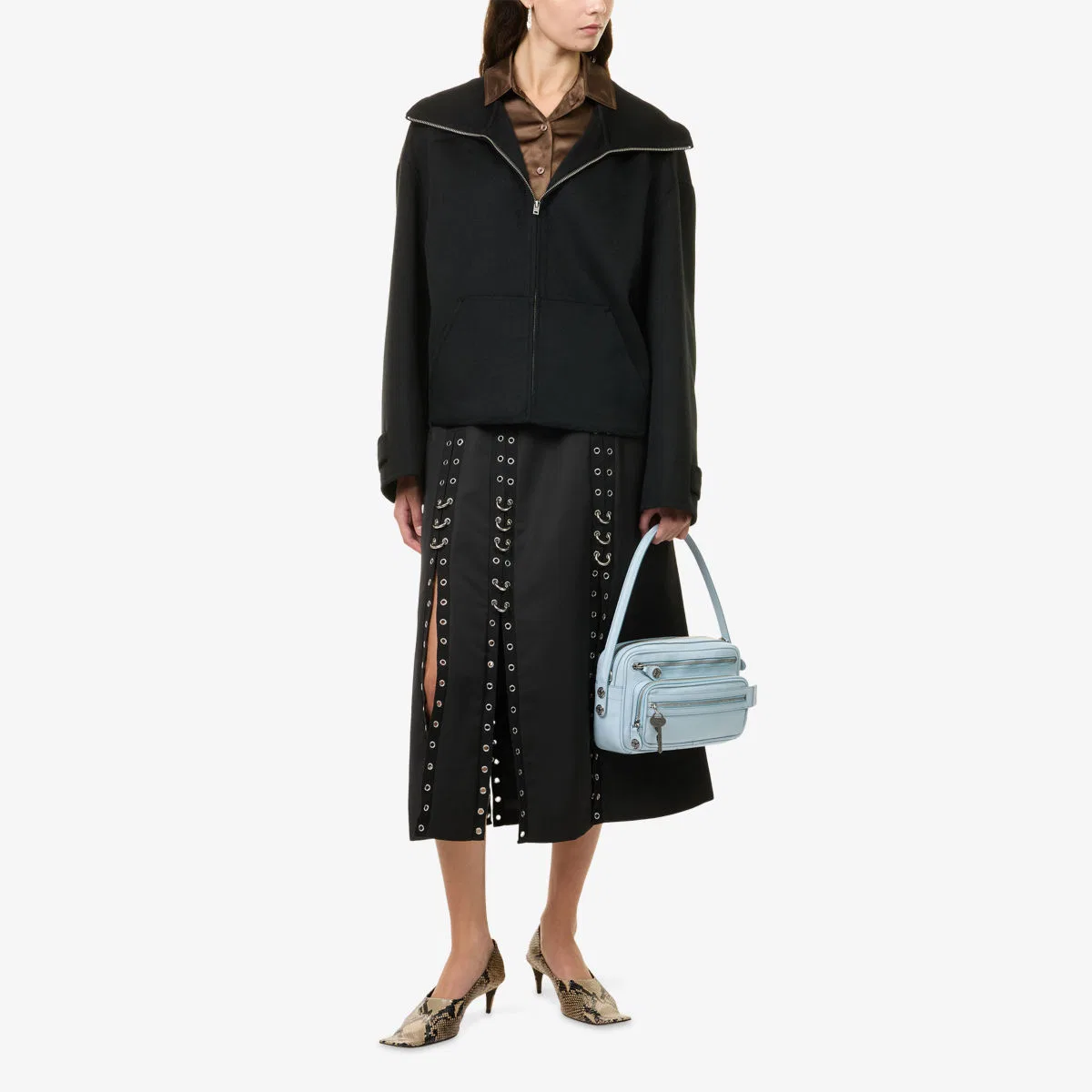 Куртка Olemmy из шерстяной смеси Acne Studios, черный — фото 2