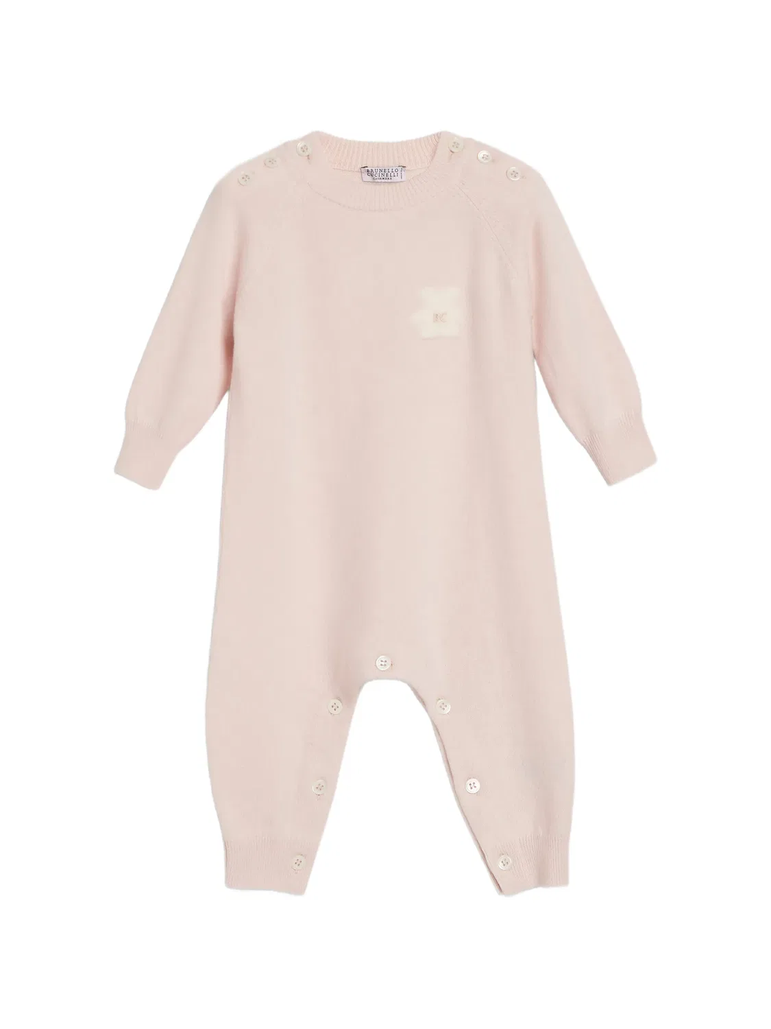Кашемировый ромпер Bernie Brunello Cucinelli Kids, розовый