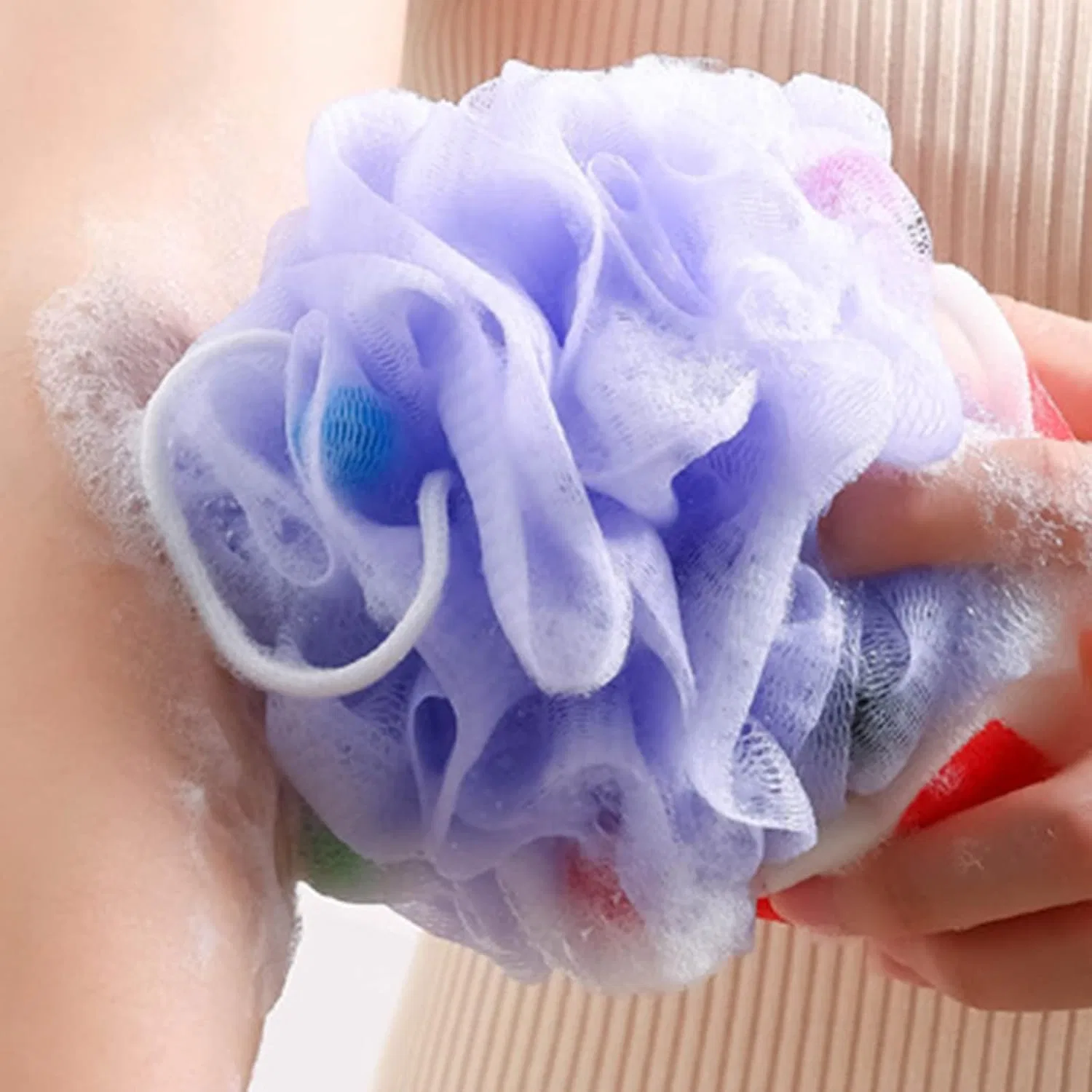Мочалка для душа Ice Cream Bath Sponge, ROYJJ, 20 x 15 см, Purple — фото 4