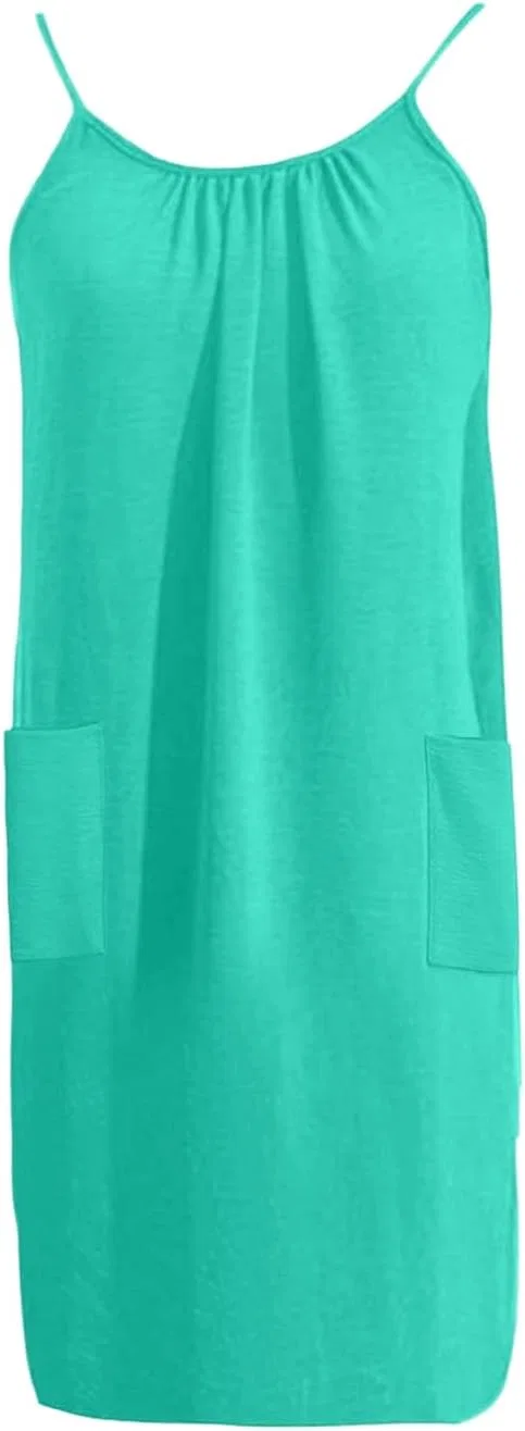 Женское пляжное платье с завязками на спине, Turquoise — фото 3