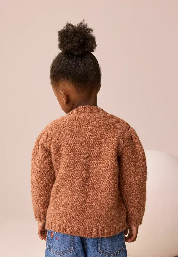 Кардиган из полиэстера Regular fit - chunky bobble - cardigan Next, Chocolate brown, коричневый/шоколадный — фото 4
