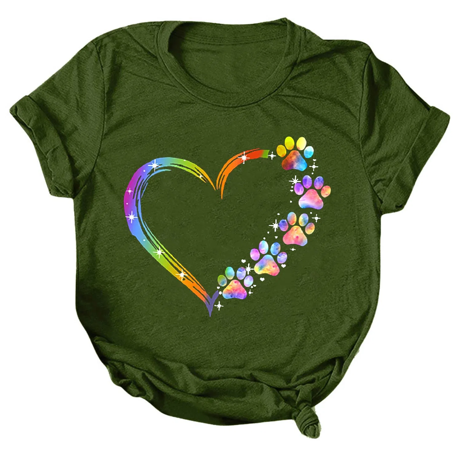 Женская футболка с принтом Ironic Tops, E-green — фото 4