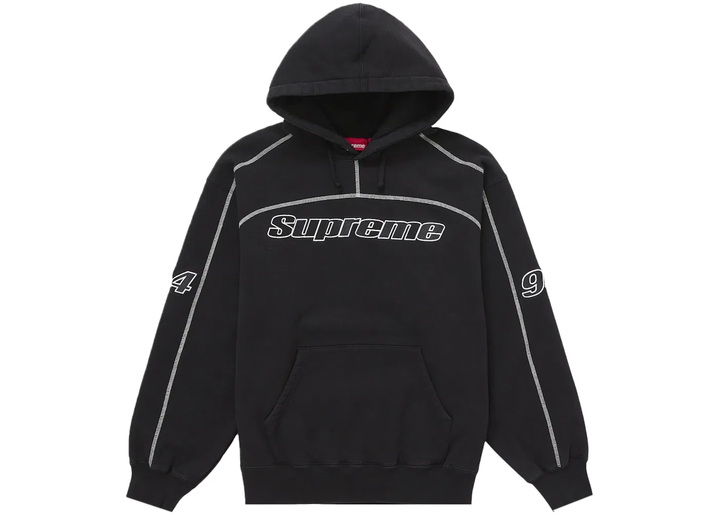 Мужской худи с оверлок-швами Supreme Sweatshirt, Black
