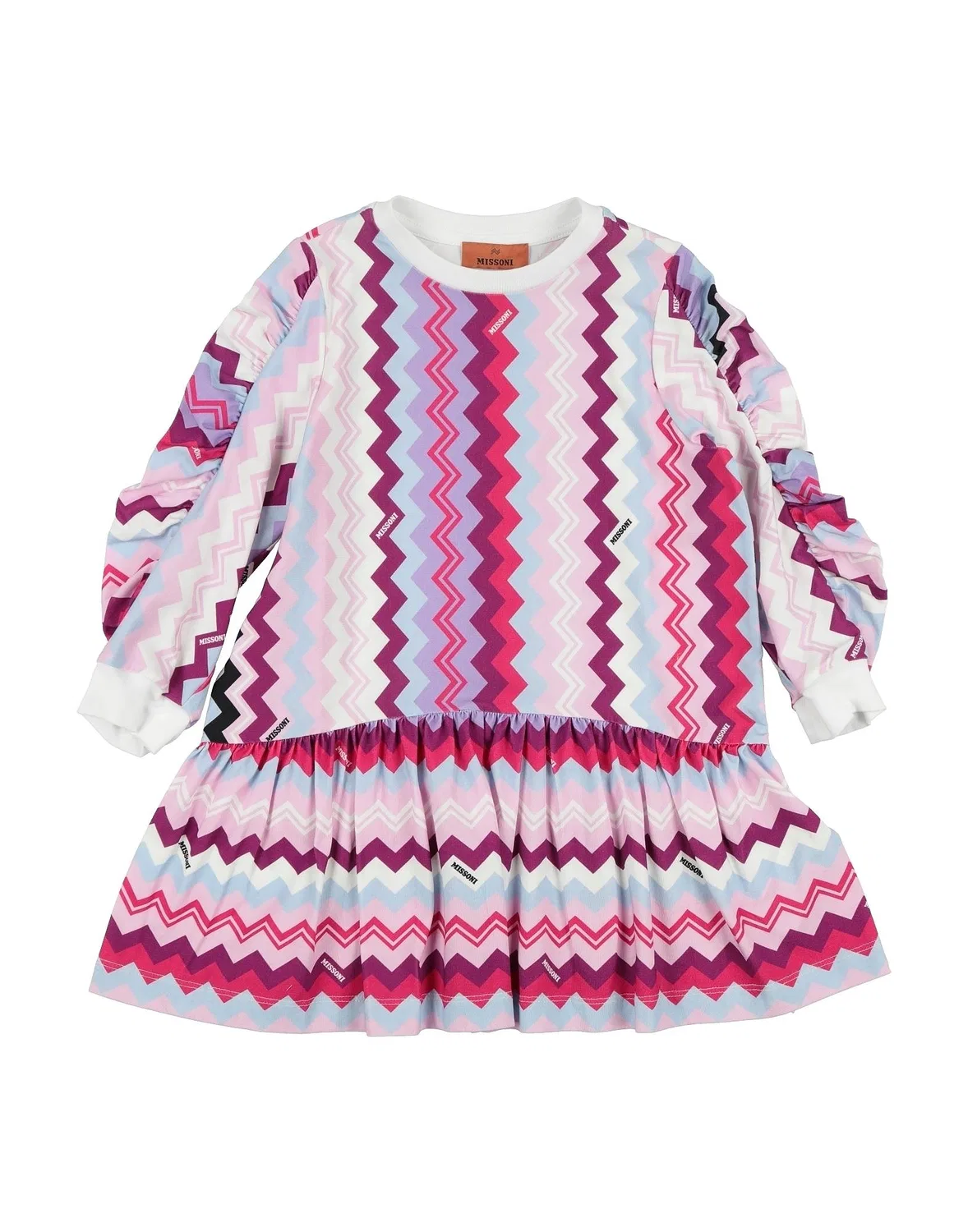 Детское платье для девочек из джерси с принтом модель Missoni, сиреневый