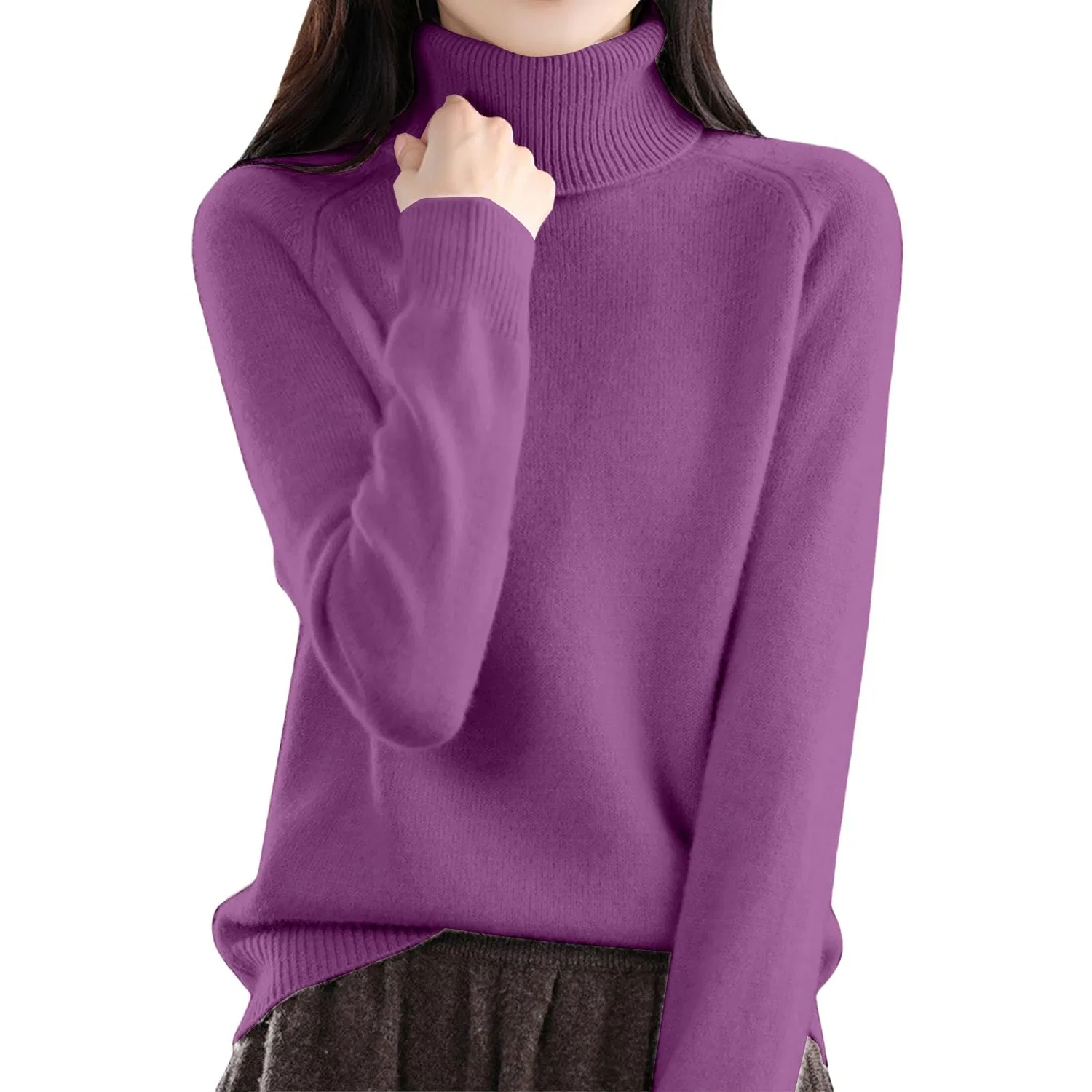 Женский свитер с длинным рукавом Cashmere Sweaters for Women UK, Purple