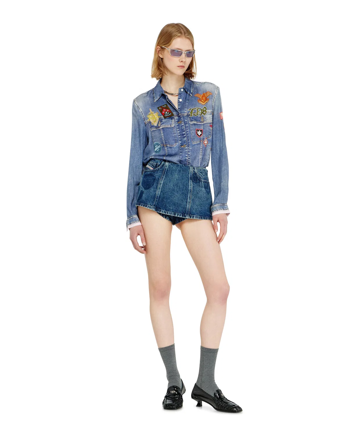 Женская рубашка с длинным рукавомC-RONORY DIESEL, Indigo Blue — фото 4