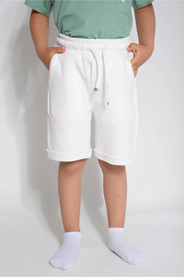 Детские шорты для мальчиков хлопковые Lakos Pique Kidspitircik, White — фото 2