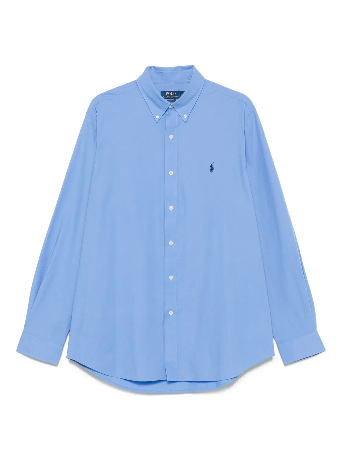 Рубашка с длинным рукавом из хлопка Polo Ralph Lauren, светло-голубой