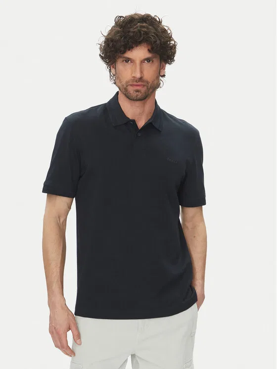 Поло regular fit Pe_Interlock Boss, темно-синий
