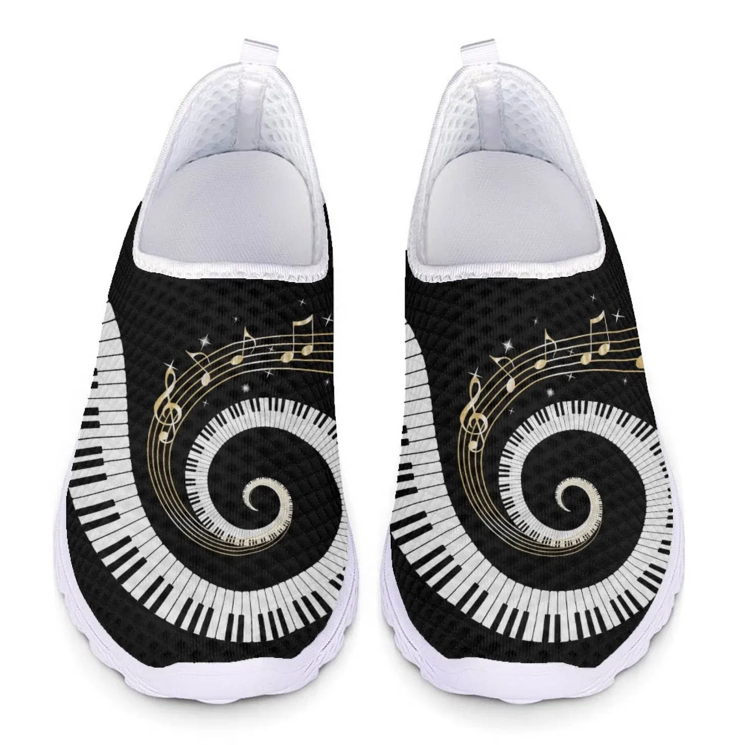 Детские кроссовки для девочек с принтом Snowflake Butterfly Ethnic Pattern Kuiaobaty, Modello Astratto Di Piano — фото 3