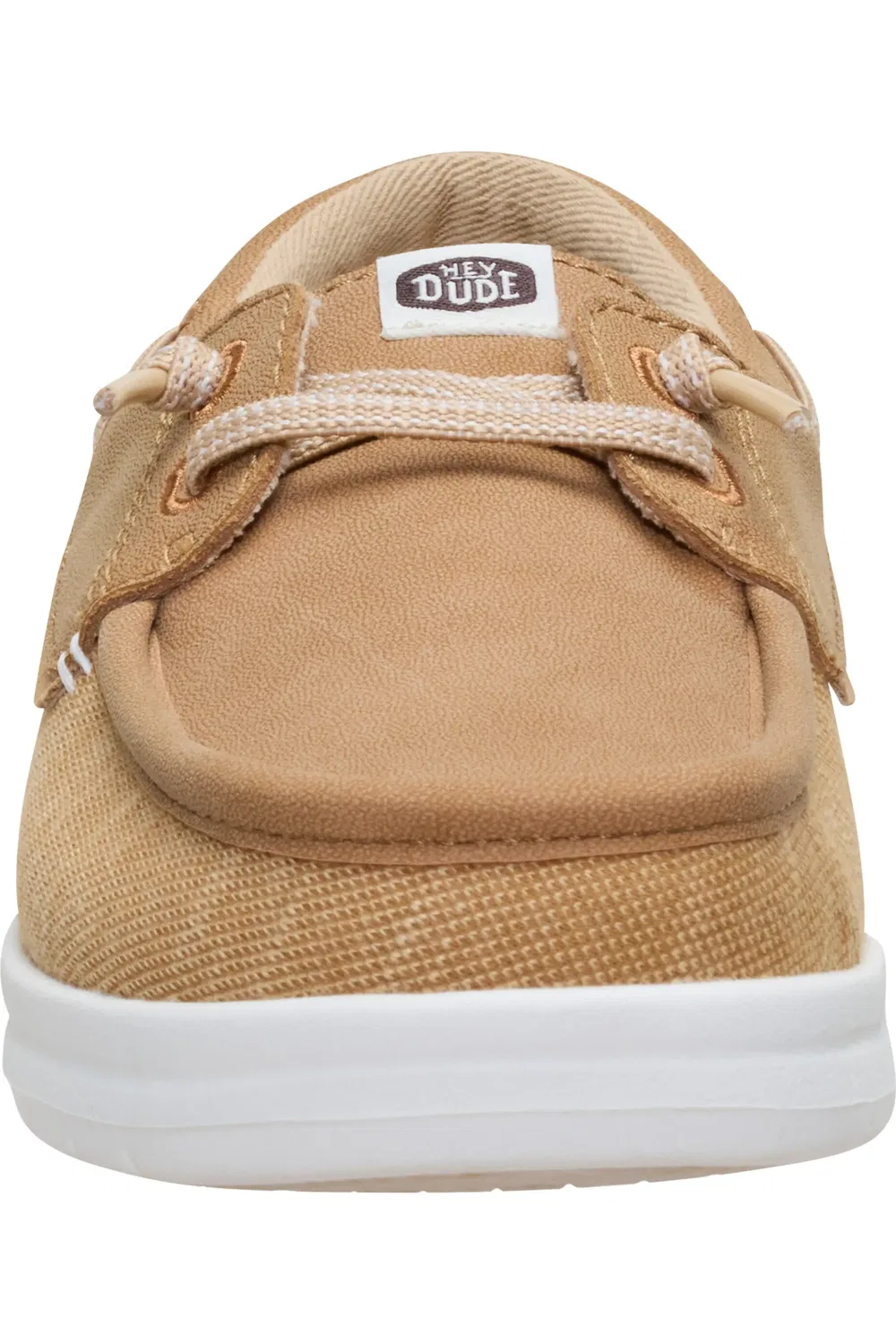 Детские туфли-лодочки slip-on на плоской подошве Wells Hey Dude, Cognac — фото 3