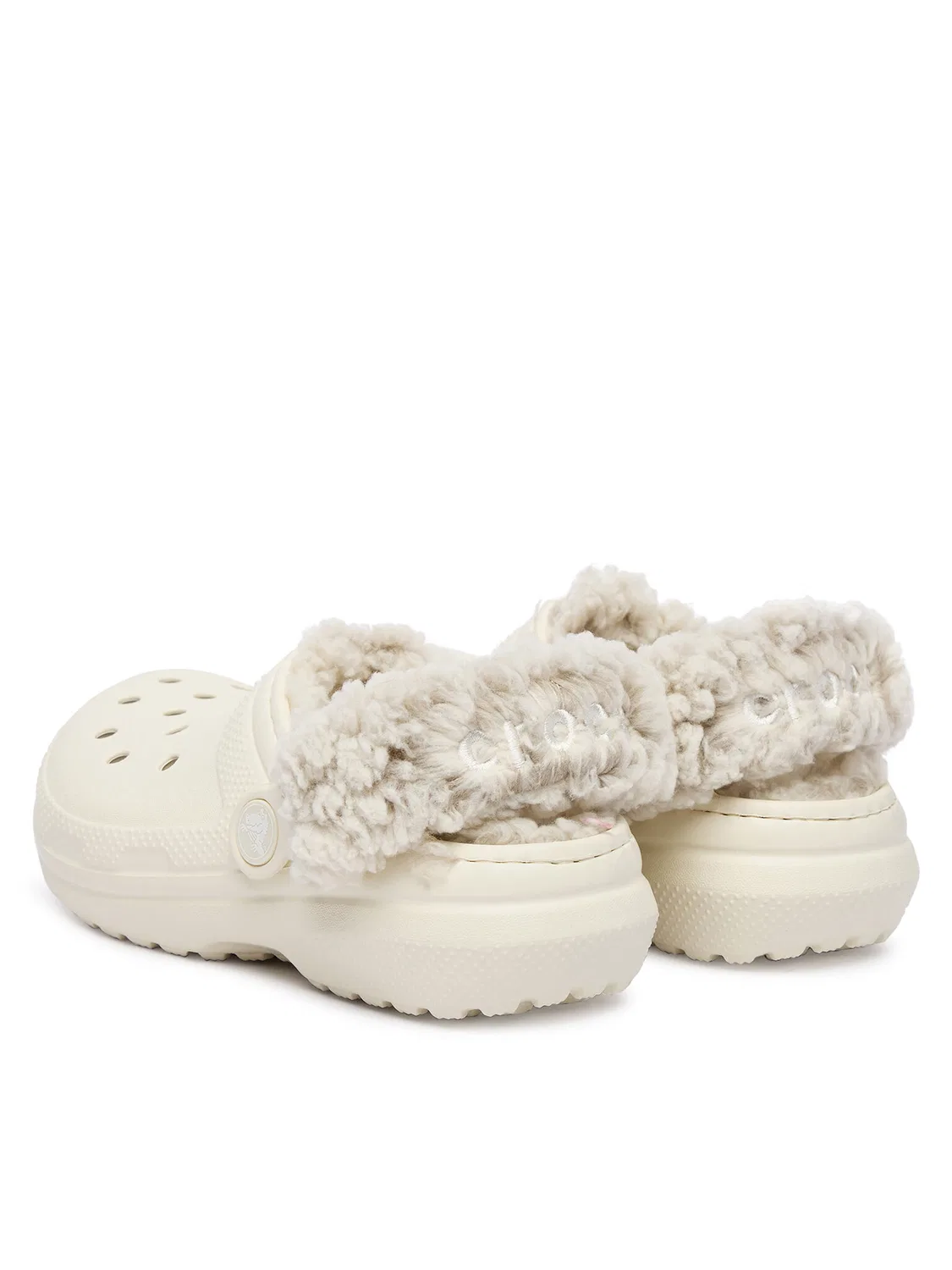 Шлепанцы для мальчика Classic Fleece Lined Clog Crocs, бежевый — фото 3