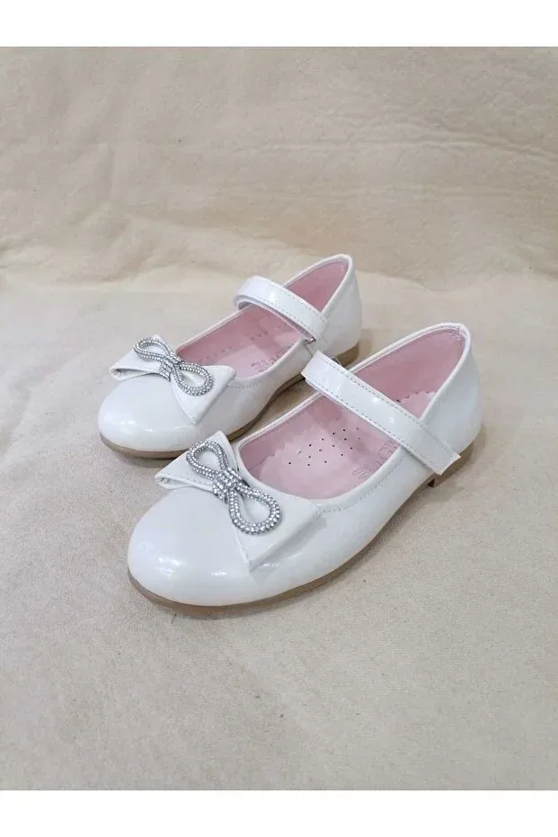 Детские балетки для девочек с ортопедической стелькой Özgür Kids, Cream