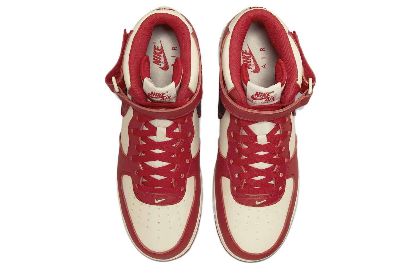 Кроссовки Nike Air Force 1 Mid '07 LX, кремовый/красный — фото 4