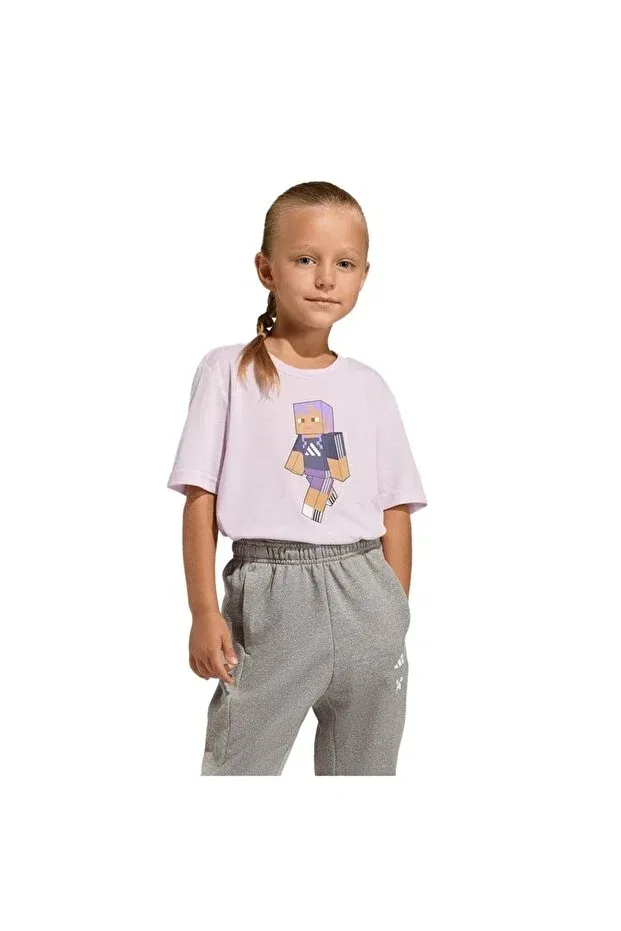 Детская футболка для девочек с коротким рукавом Adidas, Purple — фото 2