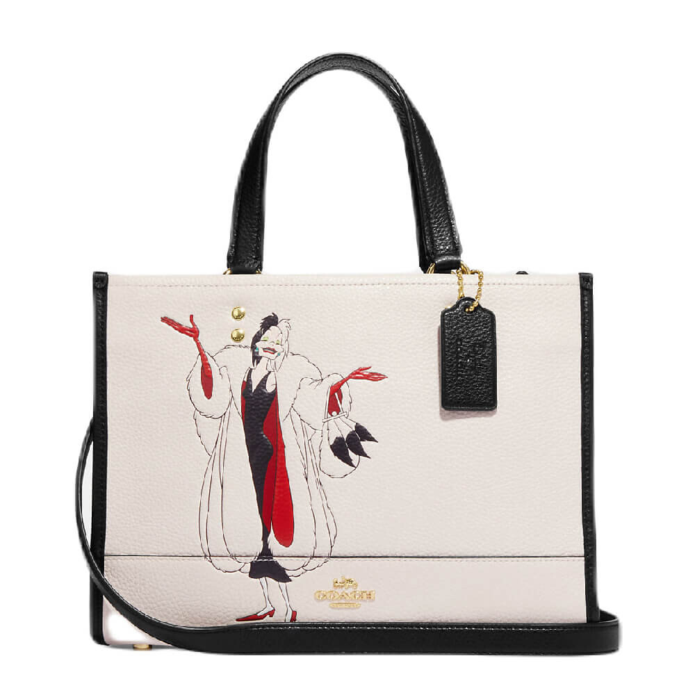 

Сумка Coach Outlet Disney X Coach Dempsey Carryall With Cruella Motif, золото/бежевый