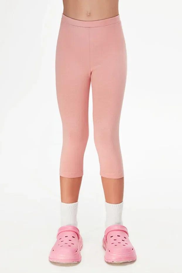 Детские леггинсы с принтом Lovetti, Dark Powder Pink — фото 2