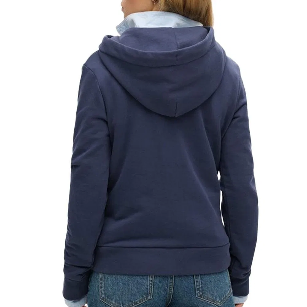 Женское худи с капюшоном и кенгуру карманом Superdry, Navyblau — фото 3