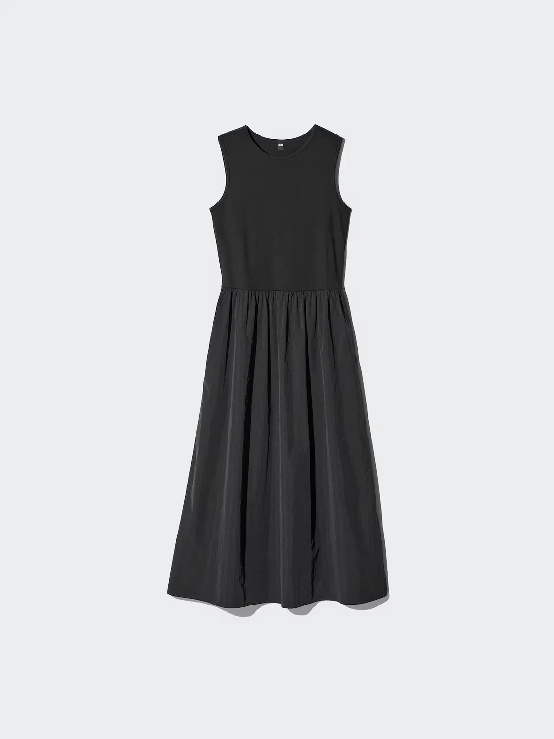Платье Uniqlo, комбинированное, без рукавов, желтый — фото 4