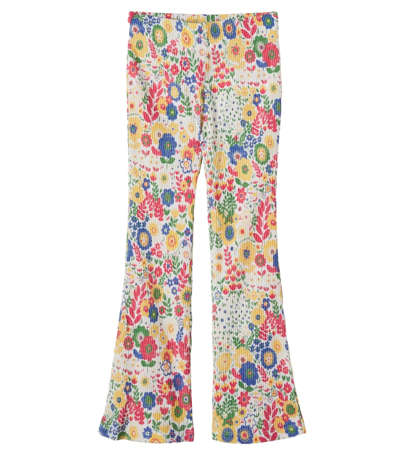 Брюки хлопковые с цветочным рисунком Stella Mccartney Kids, черный