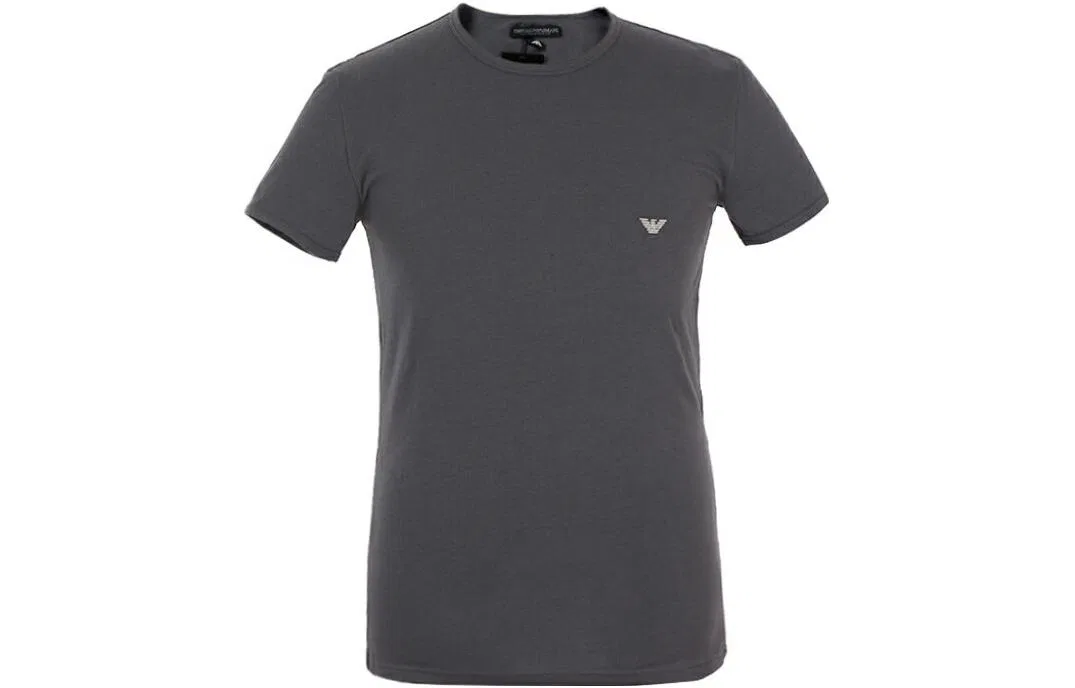 Мужская футболка с круглым вырезом Gray Emporio Armani